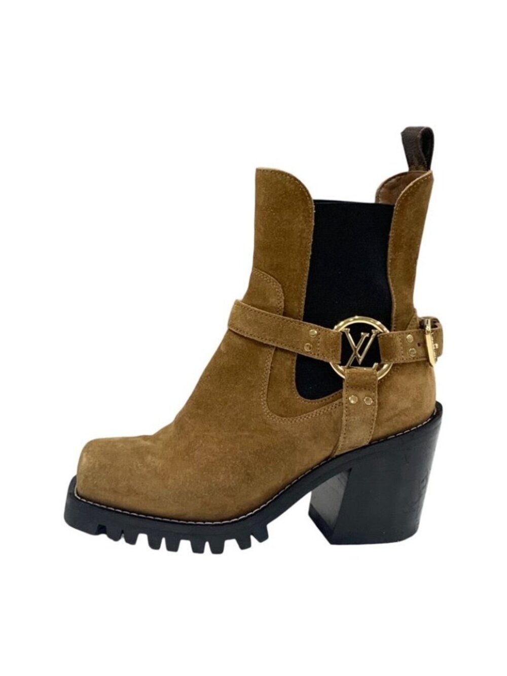 Louis Vuitton Limitless Line Boots Short Shoes Suede Brown Black - Picture 4 of 11